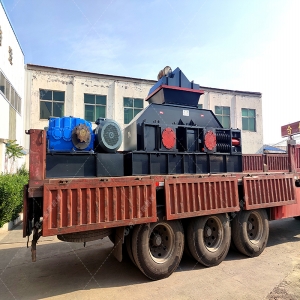 2PG1200X800大型全自動對輥制砂機發往四川成都